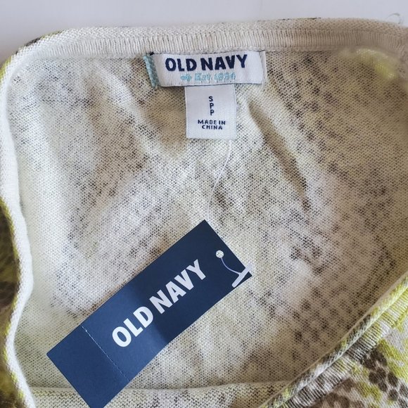 Old Navy Women's Long Sleeve Snake skin Print Sweater, Neon, Small - Picture 5 of 7